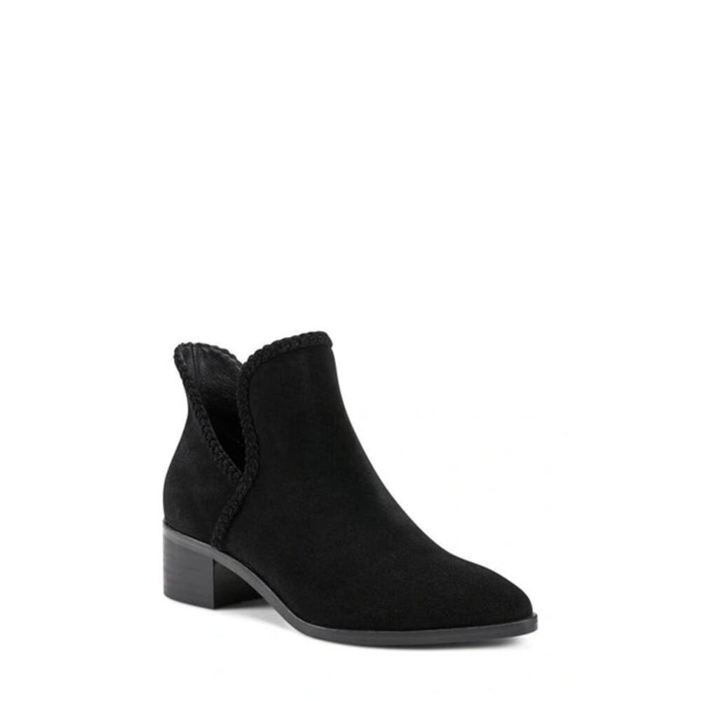 LUCKY BRAND Terisha Bootie In Black suede sz 7.5 ankle boots $140